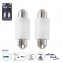 GLOBOSTAR® C5W 81333-B Σωληνωτή Λάμπα C5W 36mm CANbus LED 1.92W/3.84W 100lm/200lm 120° DC 12-24V IP20 Ψυχρό Λευκό 6000K - 2 x Epistar SMD3030 Chip - Μ3.6 x Π1.2 x Υ1cm - Πακέτο Blister 2 Τεμαχίων - 1 Χρόνο Εγγύηση