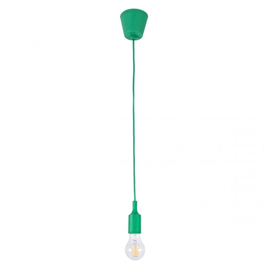 GLOBOSTAR® CABLITO 61556 Μοντέρνο Κρεμαστό Φωτιστικό Οροφής με Ντουί 1 x E27 AC 220-240V IP20 - Πράσινο - Μ4 x Π4 x Υ110cm