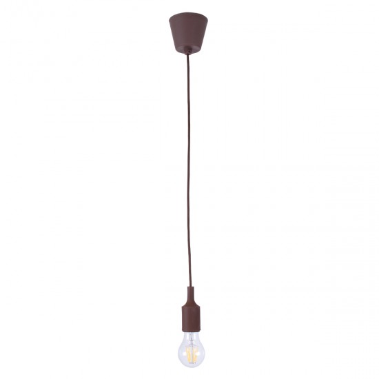 GLOBOSTAR® CABLITO 61561 Μοντέρνο Κρεμαστό Φωτιστικό Οροφής με Ντουί 1 x E27 AC 220-240V IP20 - Καφέ - Μ4 x Π4 x Υ110cm