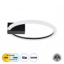 GLOBOSTAR® CINDERELLA 60976 Μοντέρνο Φωτιστικό Οροφής LED 16W 1792lm 360° AC 220-240V IP20 Ρυθμιζόμενο Λευκό CCT με On/Off 2700K/4500K/6000K - Lumileds SMD Chip - Μαύρο Ματ - Μ28.5 x Π28.5 x Υ5cm - 3 Χρόνια Εγγύηση