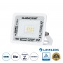 GLOBOSTAR® ATLAS 61404 Προβολέας LED 10W 1250lm 120° AC 220-240V Αδιάβροχο IP67 Ψυχρό Λευκό 6000K - Lumileds SMD Chip - TÜV Rheinland Certified - Λευκό Ματ - Μ10 x Π2 x Υ8cm - 5 Χρόνια Εγγύηση