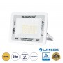 GLOBOSTAR® ATLAS 61421 Προβολέας LED 50W 5750lm 120° AC 220-240V Αδιάβροχο IP67 Θερμό Λευκό 2700K - Lumileds SMD Chip - TÜV Rheinland Certified - Λευκό Ματ - Μ21 x Π3.5 x Υ16cm - 5 Χρόνια Εγγύηση