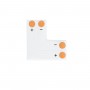 GLOBOSTAR® STRIPCON 70705 L Σύνδεσμος για Μονόχρωμη Ταινία LED 10mm σε 10mm IP20 - Λευκό - Μ2 x Π2 x Υ0.1cm