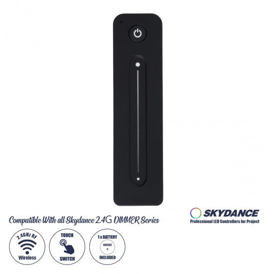 GLOBOSTAR® SKYDANCE-R11 71572 Ασύρματο Χειριστήριο Αφής 1 Ζώνης DC 3V(1 x CR2032) IP20 - RF 2.4GHz - Μ14 x Π3.5 x Υ1.1cm - 3 Χρόνια Εγγύηση