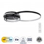 GLOBOSTAR® NEMESIS 61105 Μοντέρνο Φωτιστικό Οροφής LED 67W 6700lm 360° AC 220-240V IP20 Ρυθμιζόμενο Λευκό CCT με Χειριστήριο από 2700K έως 6000K Dimmable - Lumileds SMD Chip - Μαύρο Ματ - Μ84 x Π45 x Υ13cm - 3 Χρόνια Εγγύηση