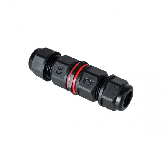 GLOBOSTAR® FAST-CONNECT 69919 Διπλός Ι Σύνδεσμος Ταχείας Σύνδεσης & Διακλάδωσης Καλωδίων - 1 x Είσοδος & 1 x Έξοδος - Εσωτερική Διπλή Κλέμα με Συμβατή Διατομή Καλωδίων 2 x 0.5mm² έως 2 x 1.5mm² - 450V 16A Max Αδιάβροχο IP68 - Μαύρο - Μ9 x Π2.5 x Υ2.5cm