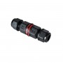 GLOBOSTAR® FAST-CONNECT 69919 Διπλός Ι Σύνδεσμος Ταχείας Σύνδεσης & Διακλάδωσης Καλωδίων - 1 x Είσοδος & 1 x Έξοδος - Εσωτερική Διπλή Κλέμα με Συμβατή Διατομή Καλωδίων 2 x 0.5mm² έως 2 x 1.5mm² - 450V 16A Max Αδιάβροχο IP68 - Μαύρο - Μ9 x Π2.5 x Υ2.5cm