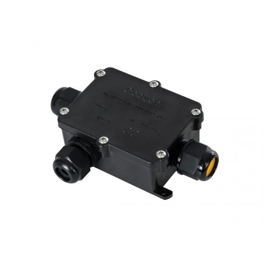 GLOBOSTAR® FAST-CONNECT 69922 Κυτίο Ταχείας Σύνδεσης & Διακλάδωσης Καλωδίων - 3 x Είσοδοι/ Έξοδοι με Συμβατή Διατομή Καλωδίων 3 x 0.5mm² έως 3 x 2.5mm² - 450V 41A Max Αδιάβροχο IP68 - Μαύρο - Μ14 x Π9.5 x Υ4cm