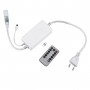 GLOBOSTAR® LIGHTUBE-A 70666 Dimmer / Controller με RF Ασύρματο Χειριστήριο 2A 460W AC 220-240V σε DC 220-240V για έως 100 Μέτρα Φωτοσωλήνα LED Αδιάβροχο IP44 Dimmable - Λευκό - Μ47 x Π5 x Υ3cm - 2 Χρόνια Εγγύηση