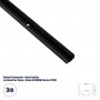 GLOBOSTAR® NEONIO-A 90767-3M Βάση Στήριξης για Neon Flex LED Αδιάβροχο IP65 - Μαύρο Ματ - Μ300 x Π1.6 x Υ1.1cm