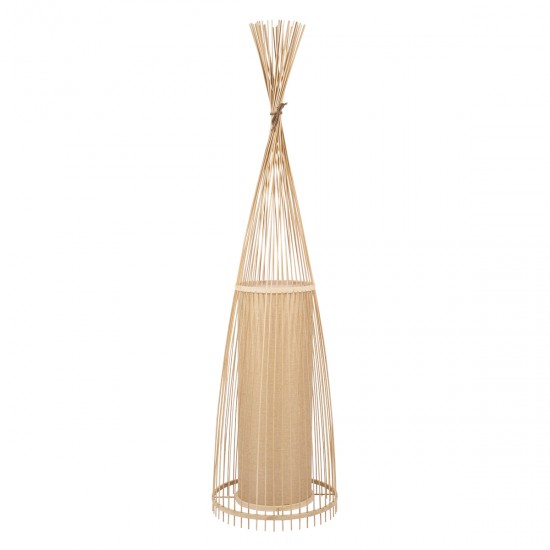 GLOBOSTAR® AZORES 01755 Boho Επιδαπέδιο Φωτιστικό με Ντουί 1 x E27 AC 220-240V IP20 - Μπεζ - Μ40 x Π40 x Υ150cm