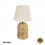 GLOBOSTAR® HOLOKAI 01960 Boho Επιτραπέζιο Φωτιστικό Πορτατίφ με Ντουί 1 x E27 AC 220-240V IP20 - Μπεζ & Λευκό - Μ23 x Π23 x Υ40cm