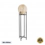 GLOBOSTAR® NERINA 02016 Boho Επιδαπέδιο Φωτιστικό με Ντουί 1 x E27 AC 220-240V IP20 - Μαύρο & Μπεζ - Μ40 x Π40 x Υ160cm