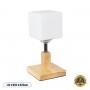 GLOBOSTAR® COVE 02037 Μοντέρνο Επιτραπέζιο Φωτιστικό Πορτατίφ με Ντουί 1 x E27 AC 220-240V IP20 - Μπεζ & Λευκό - Μ12 x Π12 x Υ25cm