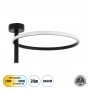GLOBOSTAR® VERONA 61220 Μοντέρνο Φωτιστικό Οροφής LED 24W 2688lm 360° AC 220-240V IP20 Ρυθμιζόμενο Λευκό CCT με On/Off 2700K/4500K/6000K - Lumileds SMD Chip - Μαύρο Ματ - Μ40 x Π40 x Υ23cm - 3 Χρόνια Εγγύηση
