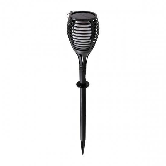 GloboStar® FIAMMA 61549 Αυτόνομο Ηλιακό Καρφωτό Φωτιστικό Κήπου LED SMD 2W 80lm με Ενσωματωμένη Μπαταρία 1500mAh - Φωτοβολταϊκό Πάνελ - Αισθητήρα Ημέρας-Νύχτας Φαναράκι Κήπου - Εφέ Φλόγας Διακοσμητικό - Αδιάβροχο IP65 - 1800K Φ10 x Υ55cm - 2 Χρόνια Εγγύηση