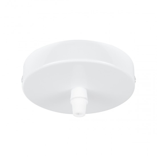 GLOBOSTAR® WALLBASE 77500 Μεταλλική Ροζέτα για Κρέμαση 1 Φωτιστικού - Λευκό - Μ10 x Π10 x Υ2cm