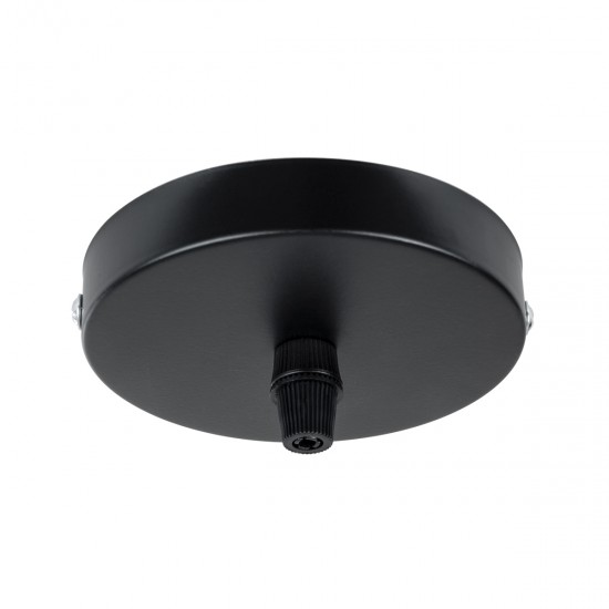 GLOBOSTAR® WALLBASE 77501 Μεταλλική Ροζέτα για Κρέμαση 1 Φωτιστικού - Μαύρο - Μ10 x Π10 x Υ2cm