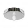GloboStar® DIY 77502 Επιτοίχια Στρογγυλή Ροζέτα - Βάση για 1 Κρεμαστό Φωτιστικό - Φ10 x Υ2cm - Χρώμιο / Νίκελ - Μεταλλικό - 5 Χρόνια Εγγύηση