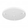 GloboStar® DIY 77540 Επιτοίχια Στρογγυλή Ροζέτα - Βάση για 3 Κρεμαστά Φωτιστικά - Φ40 x Υ3cm - Λευκό - Μεταλλικό - 5 Χρόνια Εγγύηση