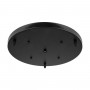 GLOBOSTAR® WALLBASE 77541 Μεταλλική Ροζέτα για Κρέμαση 3 Φωτιστικών - Μαύρο - Μ40 x Π40 x Υ3cm