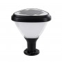 GLOBOSTAR® NATURE 90532 Φωτιστικό Κολωνάκι Κήπου LED 10W 500lm 120° DC 5V με Ενσωματωμένο Φωτοβολταϊκό Panel 6V 2W & Επαναφορτιζόμενη Μπαταρία Li-ion 3.2V 8000mAh με Αισθητήρα Ημέρας-Νύχτας Αδιάβροχο IP65 Ψυχρό Λευκό 6000K - Sanan SMD Chip - Γκρι Ανθρακί Ματ - Μ26 x Π26 x Υ30cm - 2 Χρόνια Εγγύηση