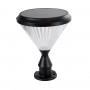 GLOBOSTAR® SHARP 90533 Φωτιστικό Κολωνάκι Κήπου LED 10W 500lm 120° DC 5V με Ενσωματωμένο Φωτοβολταϊκό Panel 6V 2W & Επαναφορτιζόμενη Μπαταρία Li-ion 3.2V 8000mAh με Αισθητήρα Ημέρας-Νύχτας Αδιάβροχο IP65 Ψυχρό Λευκό 6000K - Sanan SMD Chip - Γκρι Ανθρακί Ματ - Μ26 x Π26 x Υ33cm - 2 Χρόνια Εγγύηση