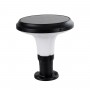 GLOBOSTAR® WHISPER 90535 Φωτιστικό Κολωνάκι Κήπου LED 10W 500lm 120° με Ενσωματωμένο Φωτοβολταϊκό Panel 6V 2W & Επαναφορτιζόμενη Μπαταρία Li-ion 3.2V 1800mAh με Αισθητήρα Ημέρας-Νύχτας Αδιάβροχο IP65 Ψυχρό Λευκό 6000K - Sanan SMD Chip - Γκρι Ανθρακί - Μ25 x Π25 x 28cm - 2 Χρόνια Εγγύηση
