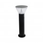 GLOBOSTAR® VEGGIE 90550 Φωτιστικό Κολωνάκι Κήπου με Ντουί 1 x E27 AC 220-240V Αδιάβροχο IP65 - Μαύρο - Μ23 x Π23 x Υ60cm