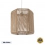 GLOBOSTAR® CAYMAN 00519 Boho Κρεμαστό Φωτιστικό Οροφής με Ντουί 1 x E27 AC 220-240V IP20 - Μπεζ - Μ40 x Π40 x Υ40cm