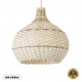 GLOBOSTAR® SANTACRUZ 01950 Boho Κρεμαστό Φωτιστικό Οροφής με Ντουί 1 x E27 AC 220-240V IP20 - Μπεζ & Καφέ - Μ40 x Π40 x Υ40cm