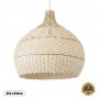 GLOBOSTAR® SANTACRUZ 01951 Boho Κρεμαστό Φωτιστικό Οροφής με Ντουί 1 x E27 AC 220-240V IP20 - Μπεζ & Καφέ - Μ60 x Π60 x Υ60cm