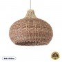 GLOBOSTAR® PANAMA 01952 Boho Κρεμαστό Φωτιστικό Οροφής με Ντουί 1 x E27 AC 220-240V IP20 - Μπεζ & Καφέ - Μ40 x Π40 x Υ34cm