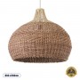 GLOBOSTAR® PANAMA 01953 Boho Κρεμαστό Φωτιστικό Οροφής με Ντουί 1 x E27 AC 220-240V IP20 - Μπεζ & Καφέ - Μ60 x Π60 x Υ60cm