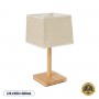 GLOBOSTAR® KOLIPE 02038 Boho Επιτραπέζιο Φωτιστικό Πορτατίφ με Ντουί 1 x E27 AC 220-240V IP20 - Μπεζ - Μ18 x Π18 x Υ25cm