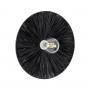 GLOBOSTAR® COLOMBO 02279 Boho Φωτιστικό Τοίχου - Απλίκα με Ντουί 1 x E27 AC 220-240V IP20 - Μαύρο - Μ40 x Π40 x Υ9cm