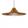 GLOBOSTAR® PALERMO 02310 Boho Κρεμαστό Φωτιστικό Οροφής με Ντουί 1 x E27 AC 220-240V IP20 - Καφέ - Μ60 x Π60 x Υ18cm
