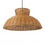GLOBOSTAR® MALABO 02328 Boho Κρεμαστό Φωτιστικό Οροφής με Ντουί 1 x E27 AC 220-240V IP20 - Καφέ - Μ60 x Π60 x Υ31cm