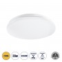 GLOBOSTAR® CELANO 61007 Μοντέρνο Φωτιστικό Οροφής LED 20W 1800lm 120° AC 220-240V Αδιάβροχο IP54 Θερμό Λευκό 2700K - Lumileds SMD Chip - Λευκό Γαλακτερό - Μ26 x Π26 x Υ6cm - 3 Χρόνια Εγγύηση