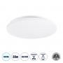 GLOBOSTAR® CELANO 61008 Φωτιστικό Πλαφονιέρα Οροφής LED 30W 3000lm 120° AC 220-240V Αδιάβροχο IP54 Ψυχρό Λευκό 6000K - Lumileds SMD Chip - Λευκό Γαλακτερό - Μ33 x Π33 x Υ6cm - 3 Χρόνια Εγγύηση