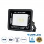 GLOBOSTAR® ATLAS 61515 Προβολέας LED 10W 1250lm 120° AC 220-240V Αδιάβροχο IP67 Ψυχρό Λευκό 6000K - Lumileds SMD Chip - TÜV Rheinland Certified - Μαύρο Ματ - Μ10 x Π2. x Υ8cm - 5 Χρόνια Εγγύηση