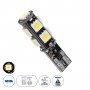 GloboStar® T10 W5W 81096 Λάμπα Αυτοκίνητου LED  2rd Generation Can-Bus Series 9xSMD5050 1.80W 180lm 360° DC 12V IP20 Φ1 x Υ3.9cm Ψυχρό Λευκό 6000K