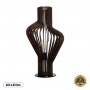 GLOBOSTAR® MIHIRO 02177 Boho Επιτραπέζιο Φωτιστικό Πορτατίφ με Ντουί 1 x E27 AC 220-240V IP20 - Καφέ & Μαύρο - Μ33 x Π33 x Υ57cm