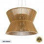 GLOBOSTAR® BIMINI 02288 Boho Κρεμαστό Φωτιστικό Οροφής με Ντουί 1 x E27 AC 220-240V IP20 - Καφέ - Μ60 x Π60 x Υ40cm