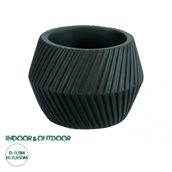 GloboStar® Artificial Garden BARBADOS 20538 Διακοσμητικό Κεραμικό Κασπώ Γλάστρα - Flower Pot Πράσινο Φ11 x Υ8.5cm