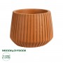 GloboStar® Artificial Garden ZANZIBAR 20539 Διακοσμητικό Κεραμικό Κασπώ Γλάστρα - Flower Pot Πορτοκαλί Φ11.5 x Υ9.5cm