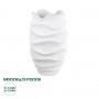 GloboStar® Artificial Garden PORTOFINO 20730 Επιδαπέδιο Πολυεστερικό Τσιμεντένιο Κασπώ Γλάστρα - Flower Pot Λευκό Φ50 x Υ80cm