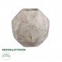 GloboStar® Artificial Garden BOROUGH 20781 Επιδαπέδιο Πολυεστερικό Τσιμεντένιο Κασπώ Γλάστρα - Flower Pot Λευκό με Μπεζ Μ38 x Π38 x Υ38cm