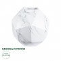 GloboStar® Artificial Garden BRIXTON 20783 Επιδαπέδιο Πολυεστερικό Τσιμεντένιο Κασπώ Γλάστρα - Flower Pot Λευκό Μ38 x Π38 x Υ38cm
