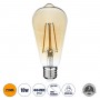 GLOBOSTAR® PEAR 99047 Λάμπα E27 ST64 LED 10W 900lm 360° AC 220-240V IP20 Ultra Θερμό Λευκό 2200K Dimmable - Long Filament Chip - Μελί - Μ6.4 x Π6.4 x Υ14cm - 3 Χρόνια Εγγύηση